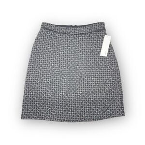 Lapis Black Gray Tweed Skirt Women’s Size Medium NWT